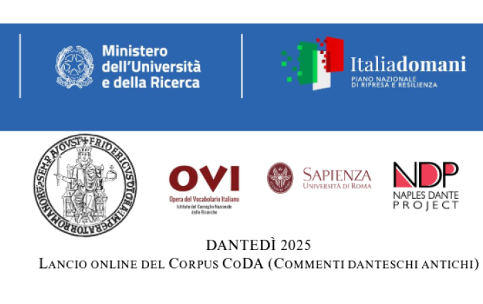 DANTEDÌ 2025  LANCIO ONLINE DEL CORPUS CODA (COMMENTI DANTESCHI ANTICHI) 