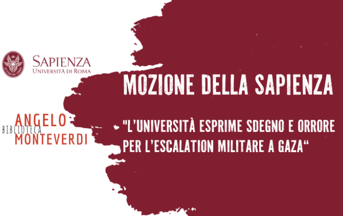 La Sapienza condanna l'escalation a Gaza e invoca la pace