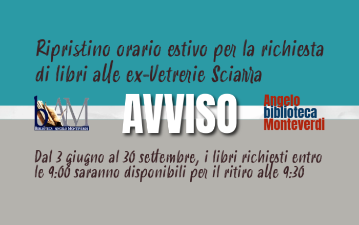 Ripristino orario estivo deposito ex-Vetrerie Sciarra