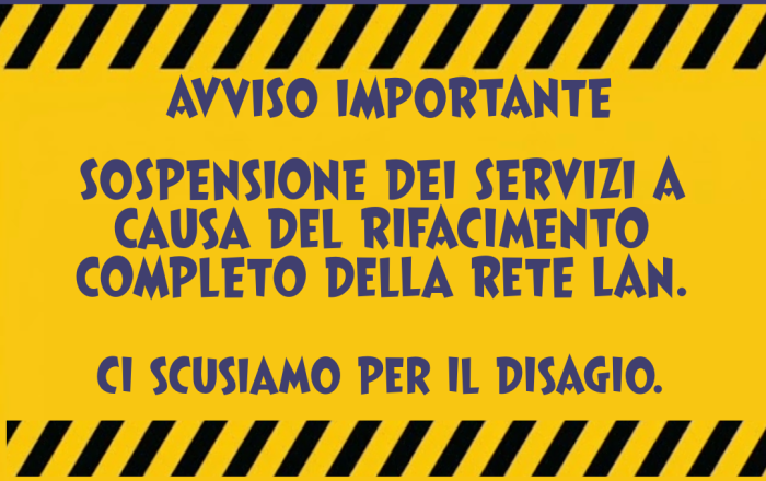 Sospensione dei servizi dal 27 novembre 2025